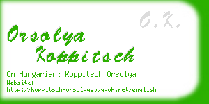 orsolya koppitsch business card